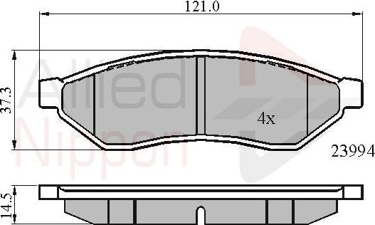 Comline ADB01190 - Гальмівні колодки, дискові гальма autocars.com.ua