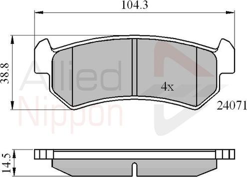 Comline ADB01191 - Тормозные колодки, дисковые, комплект avtokuzovplus.com.ua