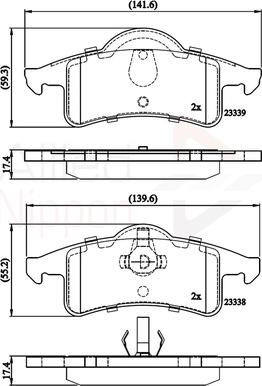 Comline ADB01231 - Гальмівні колодки, дискові гальма autocars.com.ua