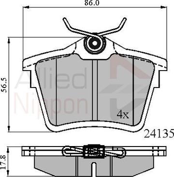 Comline ADB01252 - Тормозные колодки, дисковые, комплект avtokuzovplus.com.ua