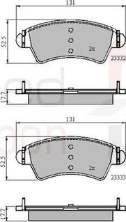 Comline ADB01260 - Тормозные колодки, дисковые, комплект autodnr.net