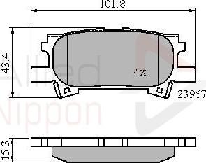 Comline ADB01279 - Гальмівні колодки, дискові гальма autocars.com.ua