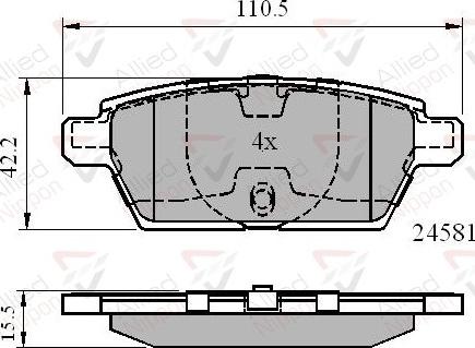 Comline ADB01514 - Тормозные колодки, дисковые, комплект avtokuzovplus.com.ua