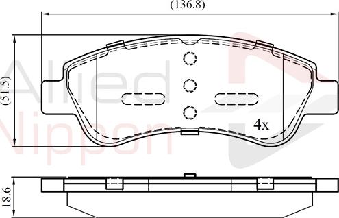 Comline ADB01525 - Тормозные колодки, дисковые, комплект autodnr.net