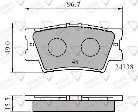 Comline ADB01581 - Тормозные колодки, дисковые, комплект avtokuzovplus.com.ua