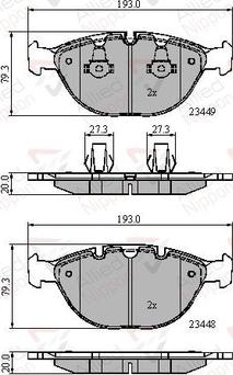 Comline ADB01609 - Тормозные колодки, дисковые, комплект avtokuzovplus.com.ua