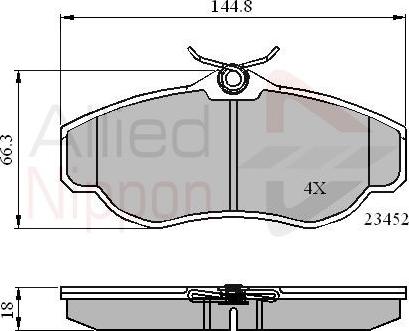 Comline ADB0162 - Тормозные колодки, дисковые, комплект avtokuzovplus.com.ua