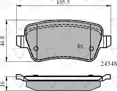 Comline ADB01630 - Тормозные колодки, дисковые, комплект avtokuzovplus.com.ua