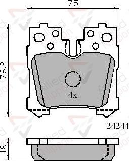 Comline ADB01722 - Тормозные колодки, дисковые, комплект avtokuzovplus.com.ua