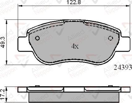 Comline ADB01738 - Тормозные колодки, дисковые, комплект avtokuzovplus.com.ua