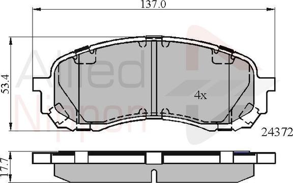 Comline ADB01778 - Тормозные колодки, дисковые, комплект autodnr.net