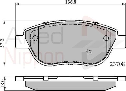 Comline ADB01783 - Тормозные колодки, дисковые, комплект avtokuzovplus.com.ua