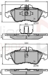 Comline ADB0212 - Тормозные колодки, дисковые, комплект avtokuzovplus.com.ua