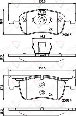 Comline ADB02148 - Тормозные колодки, дисковые, комплект avtokuzovplus.com.ua