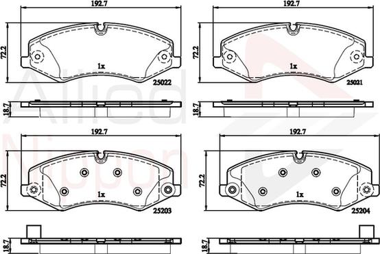 Comline ADB02210 - Тормозные колодки, дисковые, комплект autodnr.net