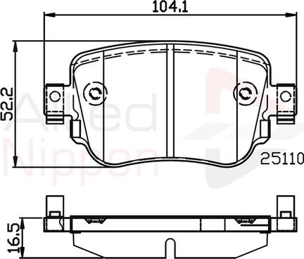 Comline ADB02220 - Гальмівні колодки, дискові гальма autocars.com.ua