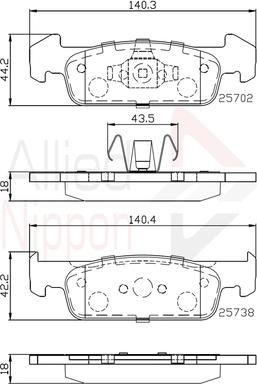 Comline ADB02223 - Гальмівні колодки, дискові гальма autocars.com.ua