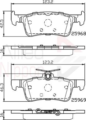 Comline ADB02233 - Тормозные колодки, дисковые, комплект avtokuzovplus.com.ua