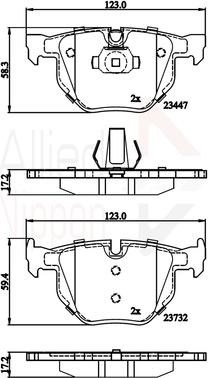 Comline ADB02295 - Гальмівні колодки, дискові гальма autocars.com.ua