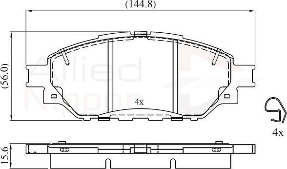 Comline ADB02305 - Тормозные колодки, дисковые, комплект avtokuzovplus.com.ua