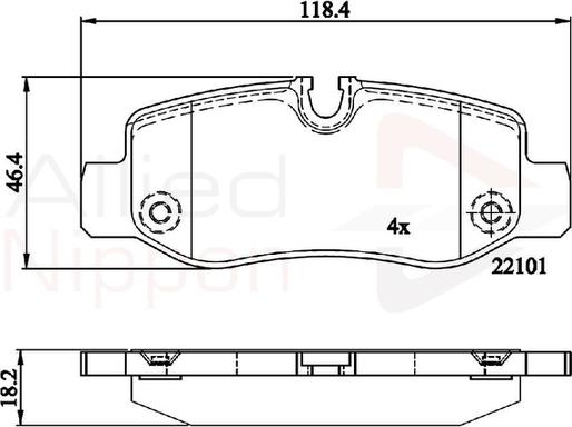 Comline ADB02315 - Гальмівні колодки, дискові гальма autocars.com.ua