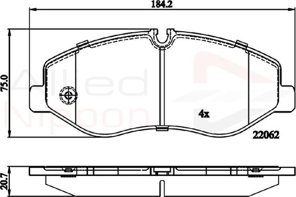 Comline ADB02317 - Гальмівні колодки, дискові гальма autocars.com.ua