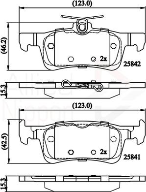 Comline ADB02335 - Тормозные колодки, дисковые, комплект avtokuzovplus.com.ua