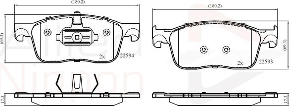 Comline ADB02354 - Тормозные колодки, дисковые, комплект autodnr.net