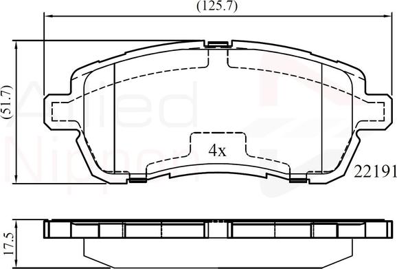 Comline ADB02361 - Гальмівні колодки, дискові гальма autocars.com.ua