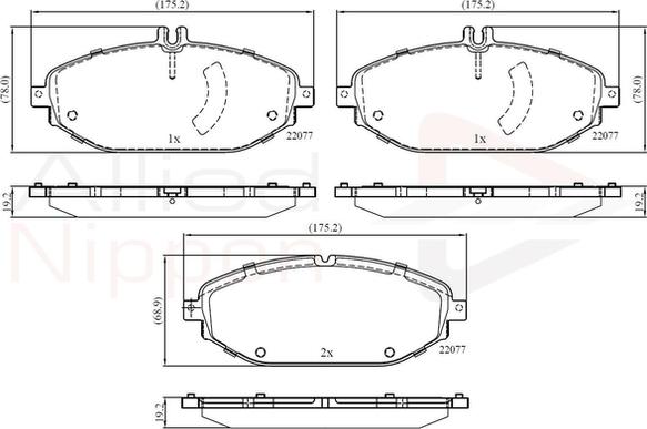 NiBK PN0574 - Гальмівні колодки, дискові гальма autocars.com.ua