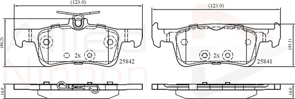 Comline ADB02369 - Тормозные колодки, дисковые, комплект avtokuzovplus.com.ua