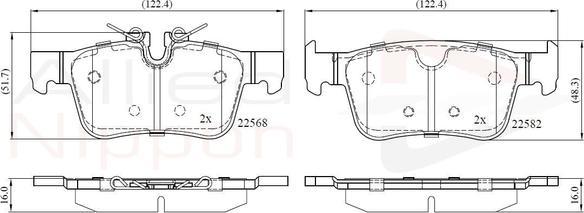 Comline ADB02375 - Тормозные колодки, дисковые, комплект avtokuzovplus.com.ua