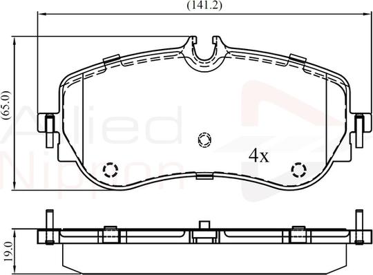 Comline ADB02387 - Тормозные колодки, дисковые, комплект avtokuzovplus.com.ua