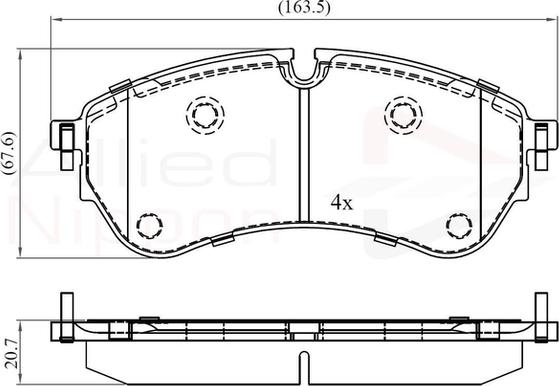 Comline ADB02388 - Гальмівні колодки, дискові гальма autocars.com.ua