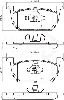 Comline ADB02389 - Тормозные колодки, дисковые, комплект avtokuzovplus.com.ua