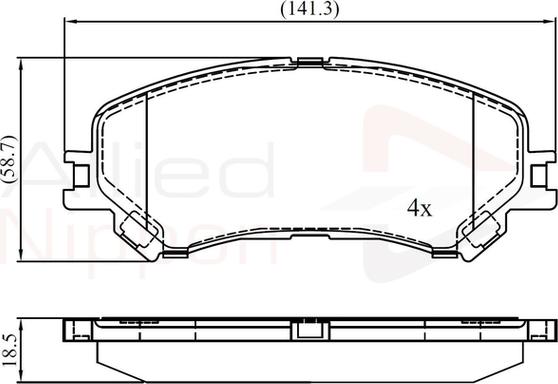 Comline ADB02423 - Гальмівні колодки, дискові гальма autocars.com.ua