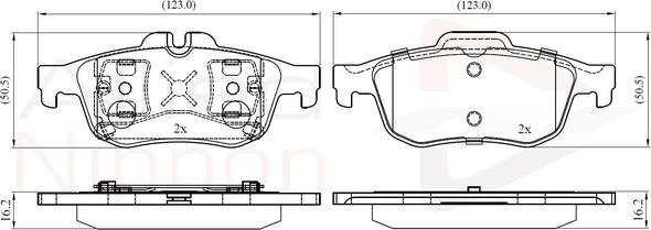 Comline ADB02425 - Гальмівні колодки, дискові гальма autocars.com.ua