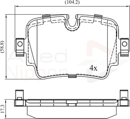 Comline ADB02454 - Тормозные колодки, дисковые, комплект avtokuzovplus.com.ua