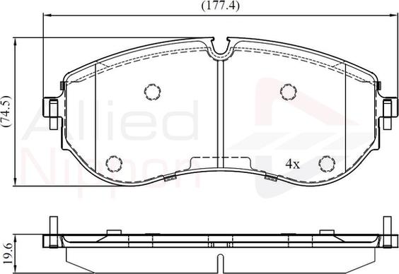 Comline ADB02528 - Тормозные колодки, дисковые, комплект avtokuzovplus.com.ua