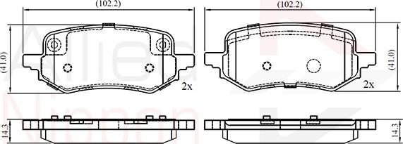 Comline ADB02741 - Тормозные колодки, дисковые, комплект avtokuzovplus.com.ua