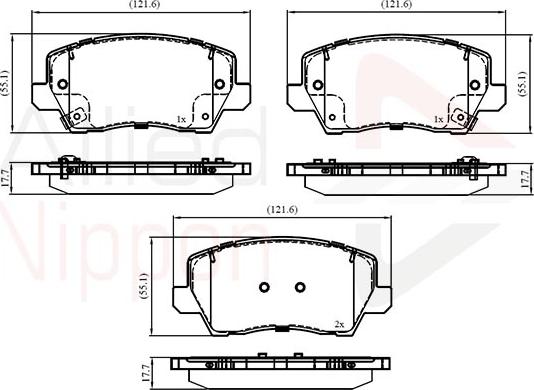 Comline ADB02861 - Гальмівні колодки, дискові гальма autocars.com.ua