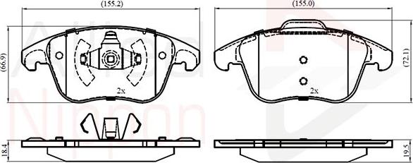 Comline ADB03002 - Тормозные колодки, дисковые, комплект autodnr.net