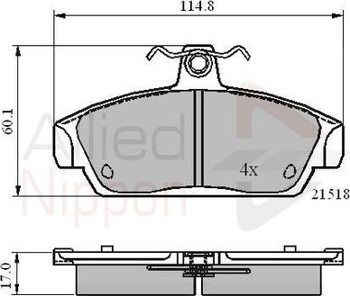 Comline ADB0467 - Тормозные колодки, дисковые, комплект avtokuzovplus.com.ua