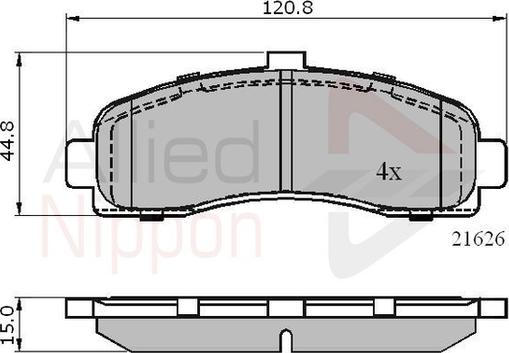 Comline ADB0508 - Тормозные колодки, дисковые, комплект avtokuzovplus.com.ua