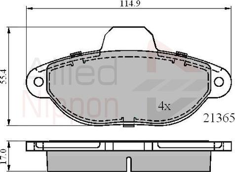 Comline ADB0509 - Гальмівні колодки, дискові гальма autocars.com.ua