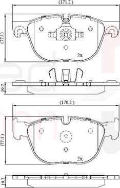 Comline ADB06003 - Тормозные колодки, дисковые, комплект avtokuzovplus.com.ua