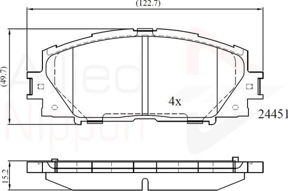 Comline ADB06014 - Гальмівні колодки, дискові гальма autocars.com.ua