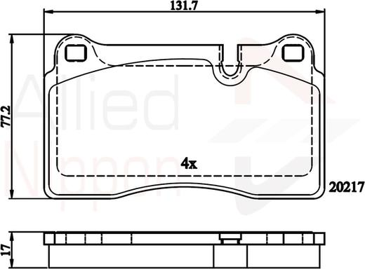 Comline ADB06030 - Тормозные колодки, дисковые, комплект avtokuzovplus.com.ua