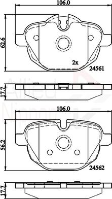 Comline ADB06092 - Тормозные колодки, дисковые, комплект avtokuzovplus.com.ua