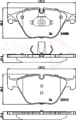 Comline ADB06097 - Гальмівні колодки, дискові гальма autocars.com.ua